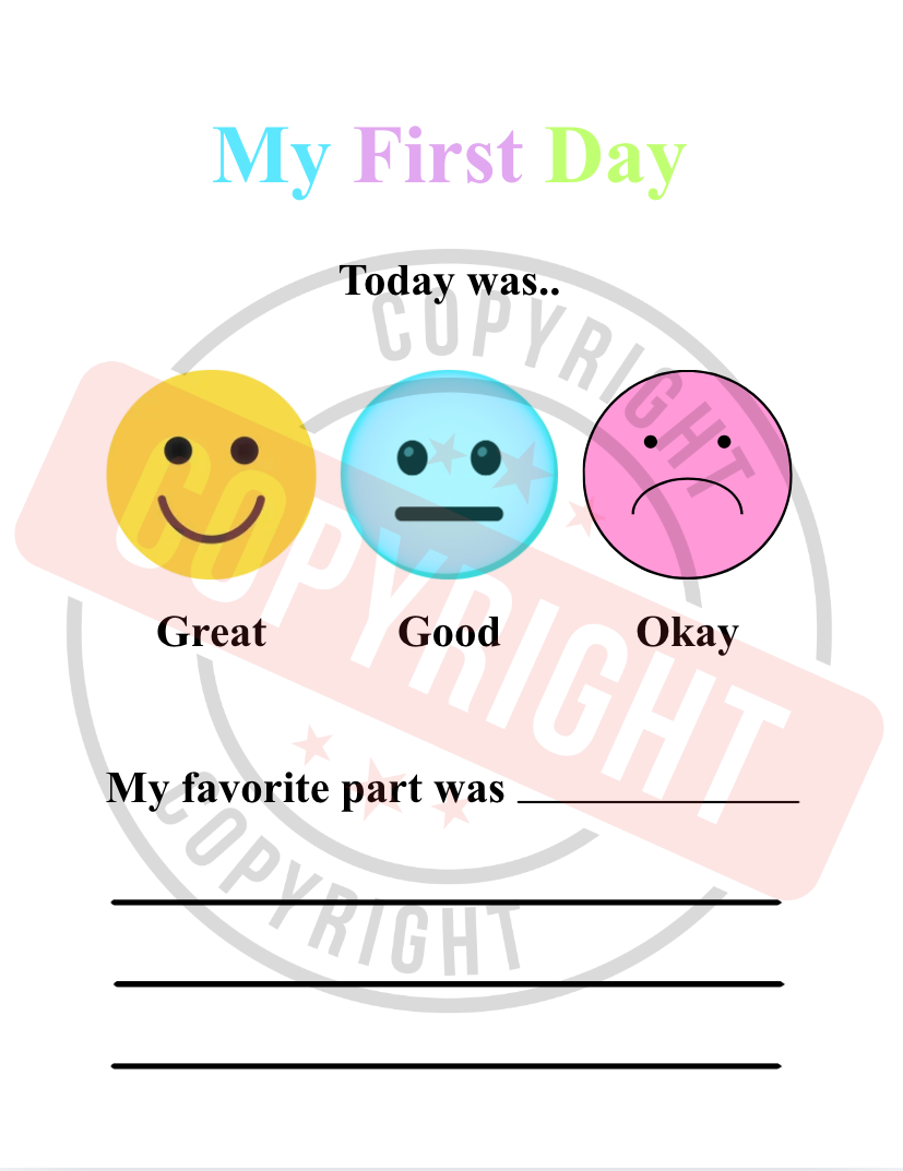 Kindergarten First Day of School Activity Packet [Printable PDF] [10 Interactive Pages]