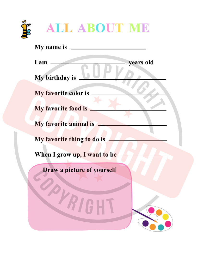1st Grade First Day of School Activity Packet [Printable PDF] [11 Interactive Pages]