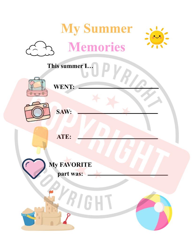 1st Grade First Day of School Activity Packet [Printable PDF] [11 Interactive Pages]