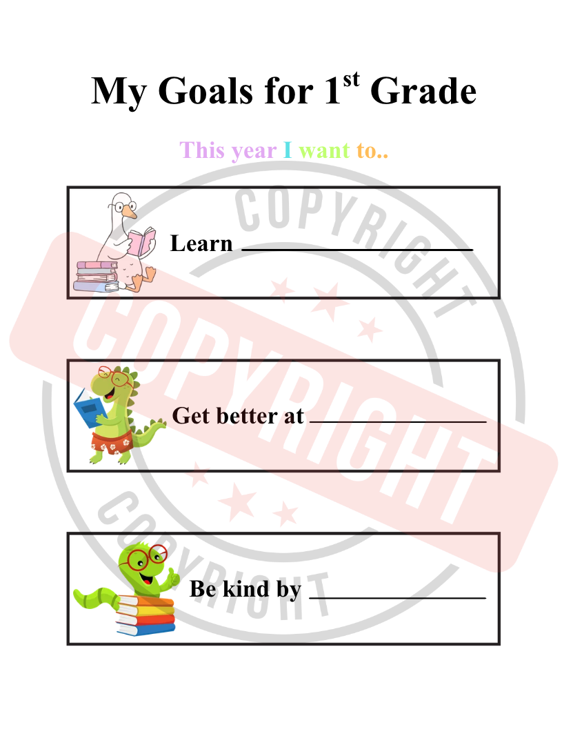 1st Grade First Day of School Activity Packet [Printable PDF] [11 Interactive Pages]