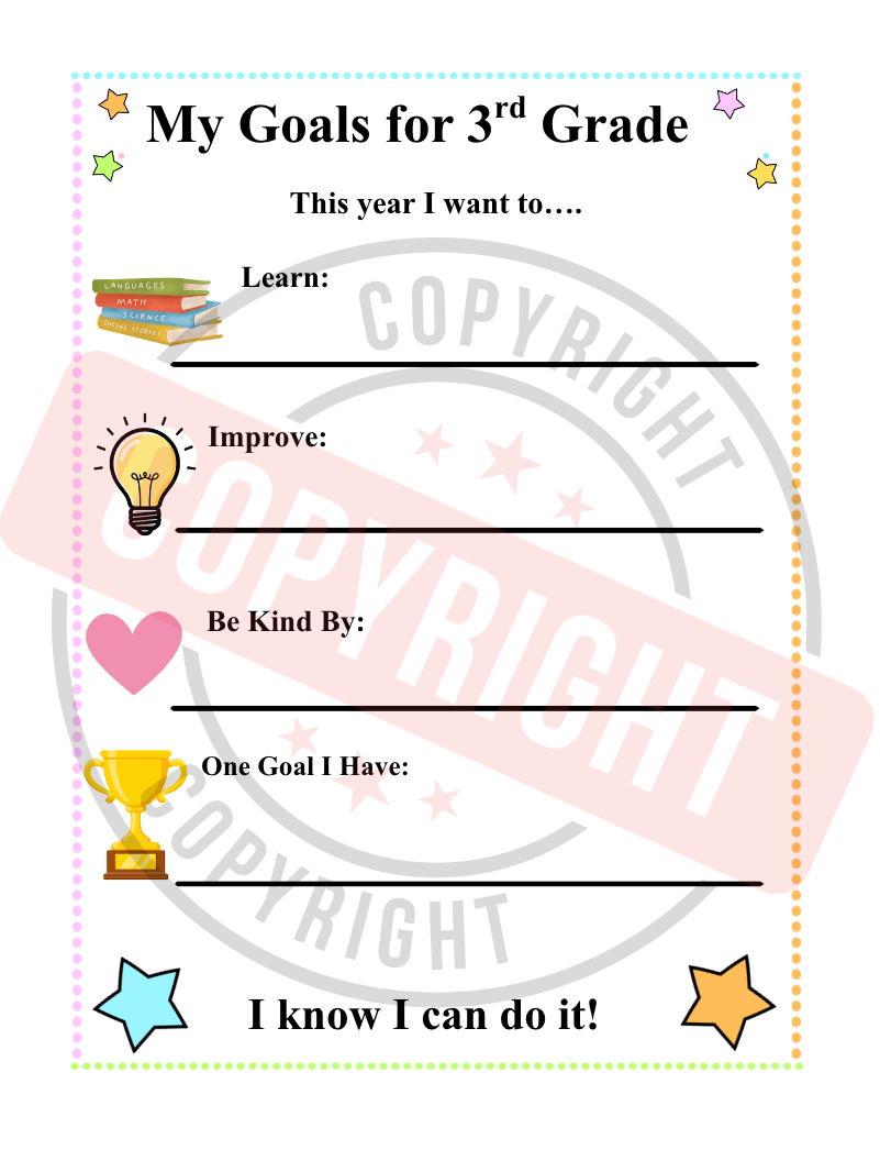 3rd Grade First Day of School Activity Packet [Printable PDF] [15 Interactive Pages]