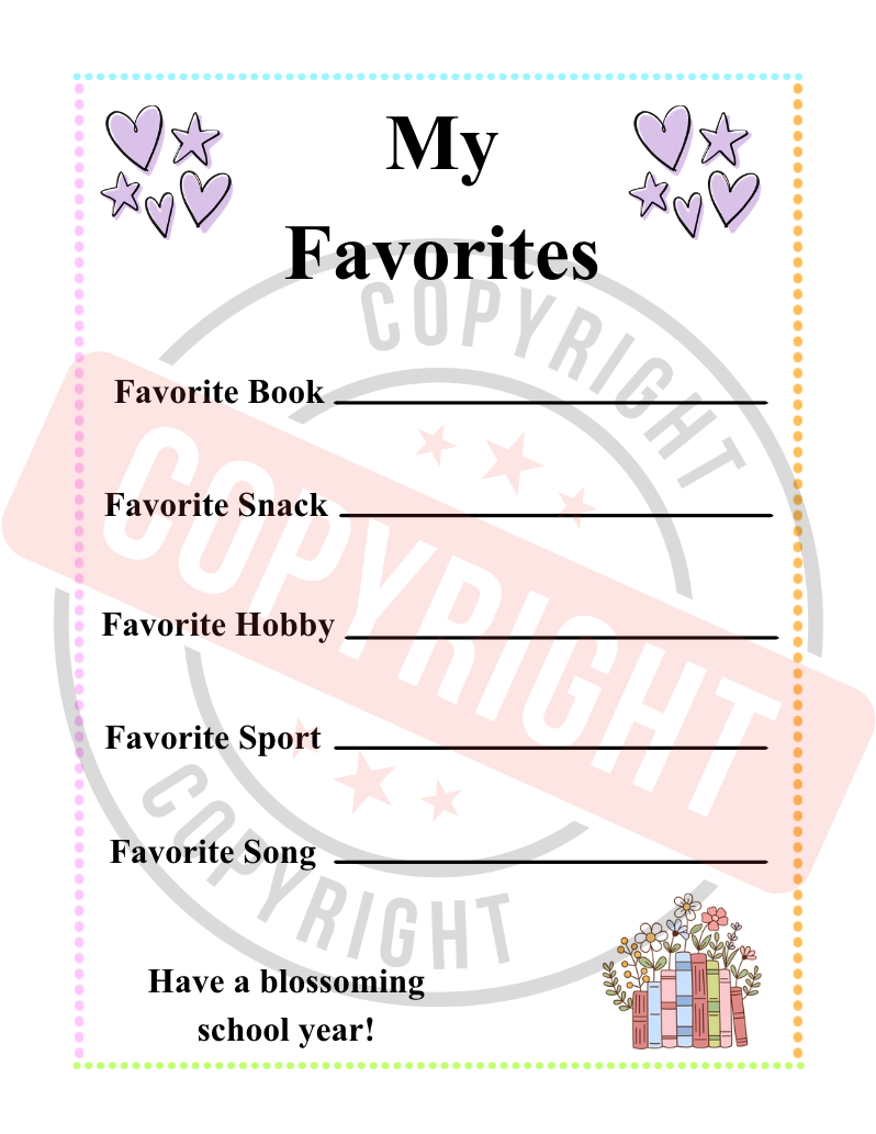 3rd Grade First Day of School Activity Packet [Printable PDF] [15 Interactive Pages]
