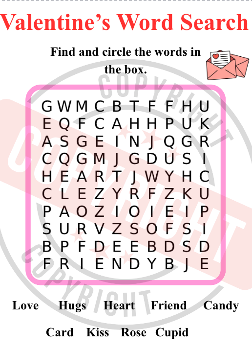 Valentine's Day Activity Packet for Elementary-Aged Children [Printable PDF] [12 Interactive Pages] (Copy)