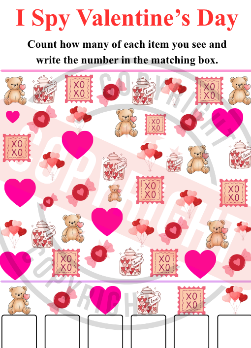 Valentine's Day Activity Packet for Elementary-Aged Children [Printable PDF] [12 Interactive Pages] (Copy)